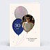 Invitation Anniversaire Adulte Ballon Glitter Homme