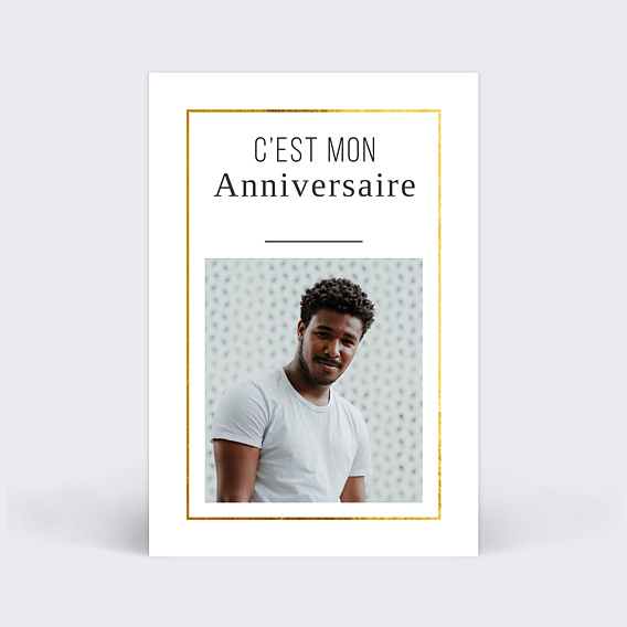 Invitation Anniversaire Adulte Filet d'Or Photo