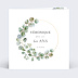 Invitation anniversaire Couronne Eucalyptus Graines à planter Recto