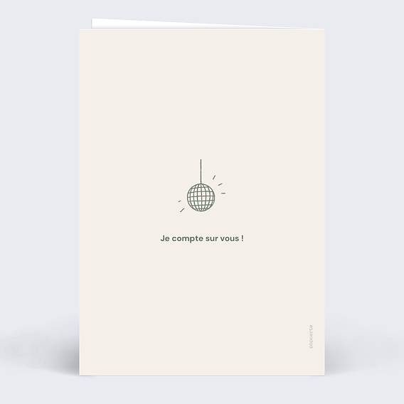 Invitation anniversaire Dîner festif Verso