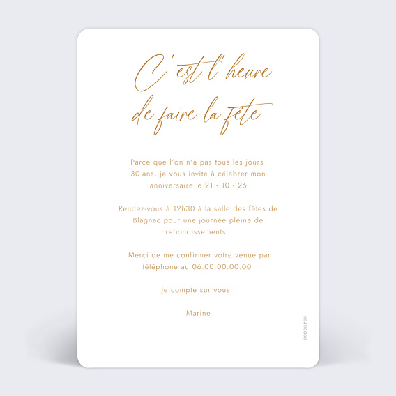Invitation Anniversaire Adulte Arche
