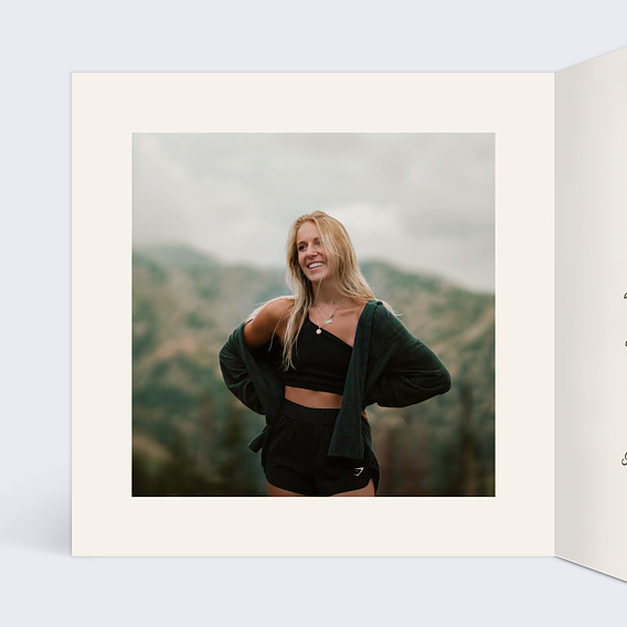 Invitation anniversaire A la montagne Intérieur Gauche