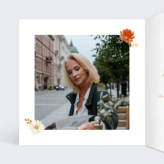 Invitation anniversaire Bouquet Parfumé Intérieur Gauche