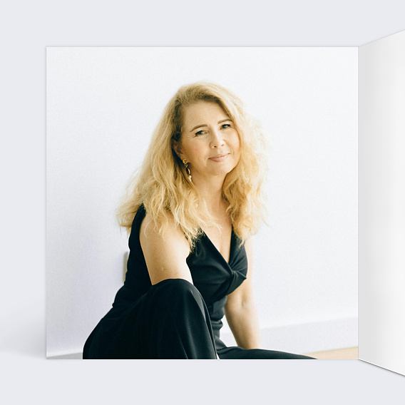 Invitation anniversaire Couronne de fleurs champêtre Intérieur Gauche