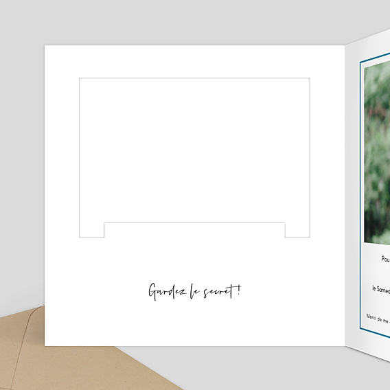 Invitation anniversaire Découpe Cadre  Intérieur Gauche