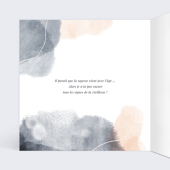 Invitation anniversaire Douce Couleur Intérieur Gauche