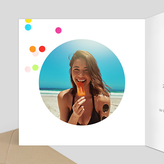 Invitation anniversaire Party 20 Intérieur Gauche