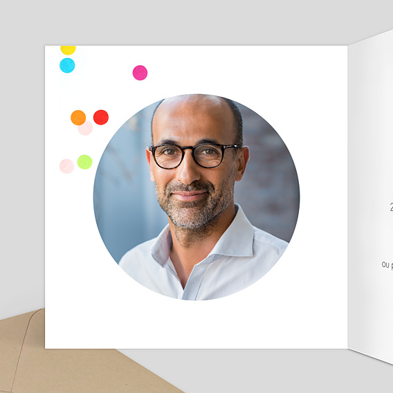 Invitation anniversaire Party 40 Intérieur Gauche