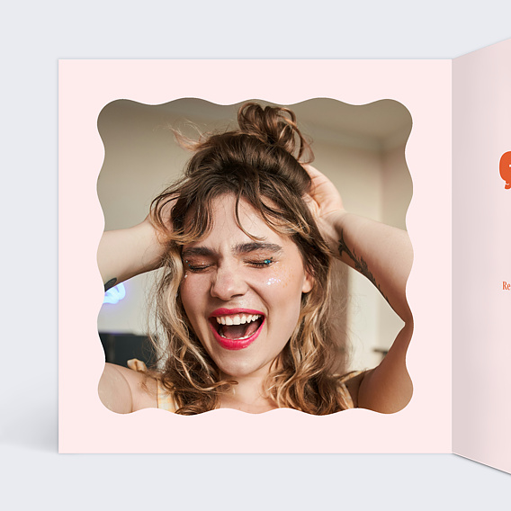 Invitation anniversaire Pêle-mêle de fête Intérieur Gauche