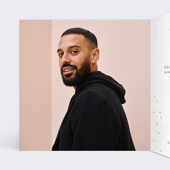 Invitation anniversaire Pétillante Intérieur Gauche