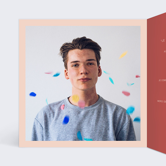 Invitation anniversaire Velours Intérieur Gauche