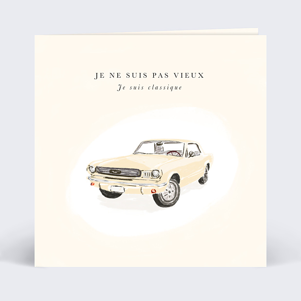 Invitation Anniversaire Adulte Voiture Classique