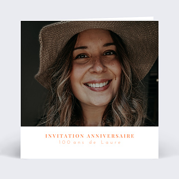 Invitation Anniversaire Adulte Simplicité