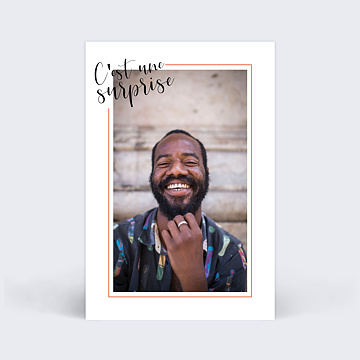 Invitation anniversaire adulte Cadre Typographique