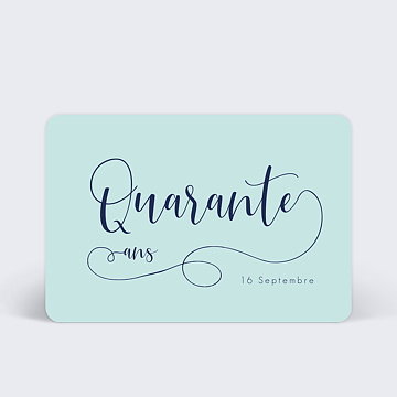 Invitation Anniversaire Adulte Milestone Quarante