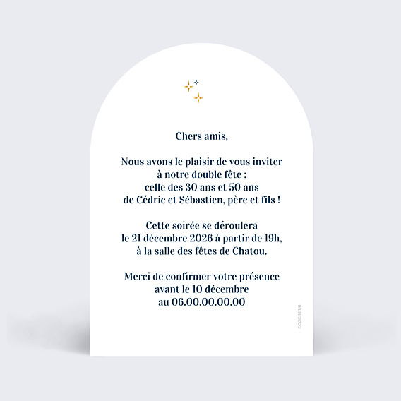 Invitation Anniversaire Adulte Multi-raisons Multi-anniversaire