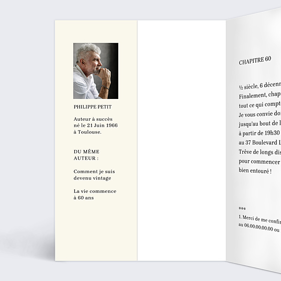 Invitation Anniversaire Adulte Lettres en Fête