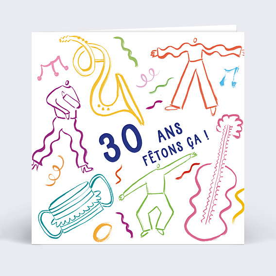 Invitation anniversaire Jazz