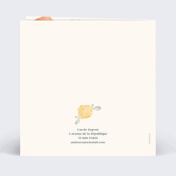 Invitation Anniversaire Adulte Jardin aquarelle