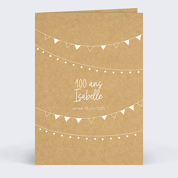 Invitation Anniversaire Adulte Fanions Bucoliques