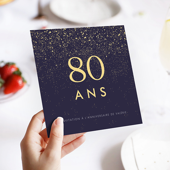 Invitation Anniversaire Adulte Pluie de Fête