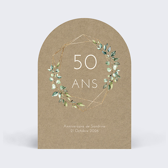 Invitation Anniversaire Adulte Eucalyptus Elégant
