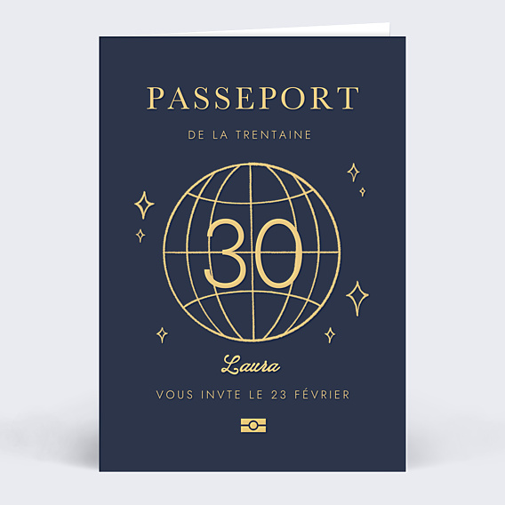Invitation Anniversaire Adulte Passeport