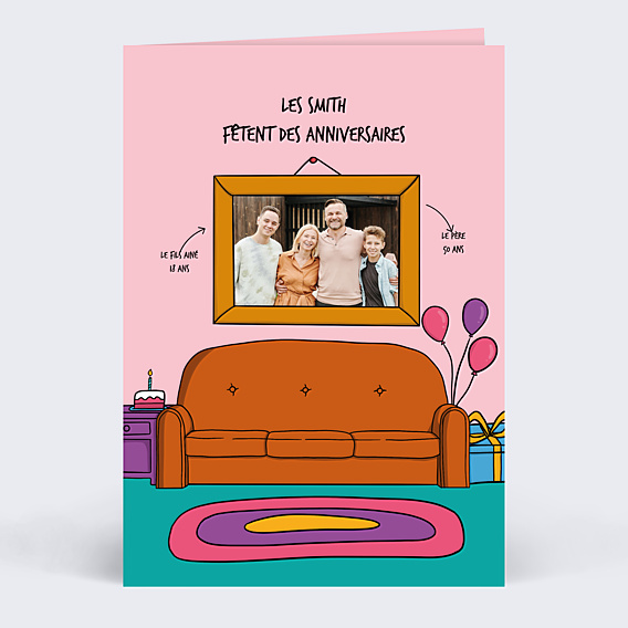 Invitation Anniversaire Adulte Famille Célèbre