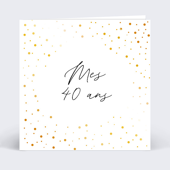 Invitation anniversaire Dorure Anniversaire