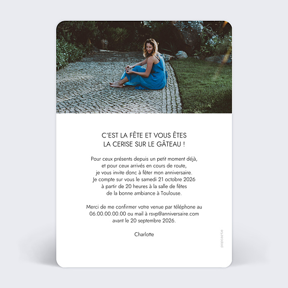 Invitation Anniversaire Adulte La fête