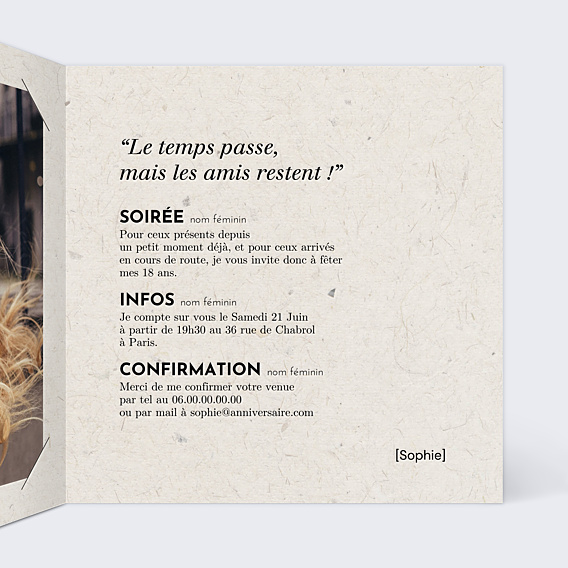 Invitation Anniversaire Adulte Dictionnaire