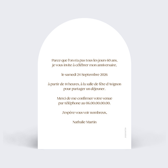Invitation Anniversaire Adulte Couronne Printanière