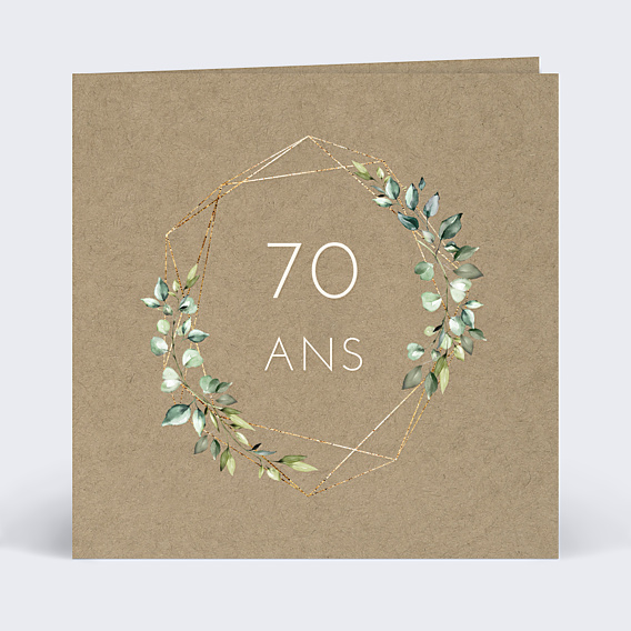 Invitation anniversaire Eucalyptus Elégant