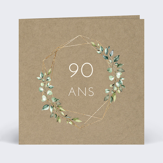 Invitation anniversaire Eucalyptus Elégant