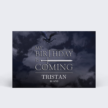 Invitation Anniversaire Virtuelle Birthday Coming