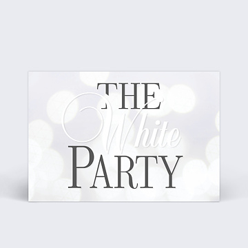 Invitation Anniversaire Virtuelle Soirée Blanche