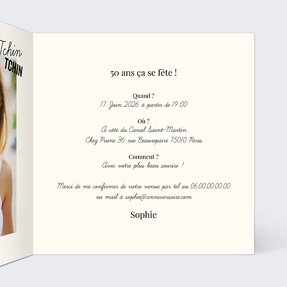 Invitation Anniversaire Adulte Spritz