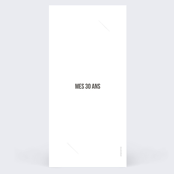 Invitation Anniversaire Adulte Typographie Cadre