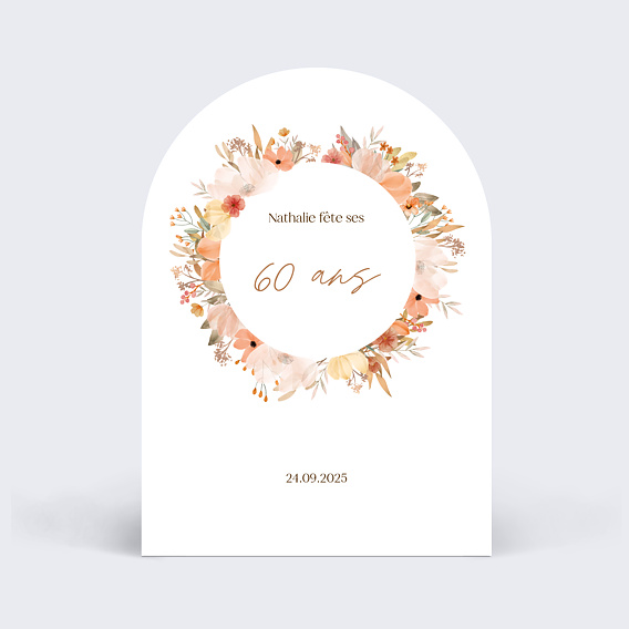 Invitation anniversaire Couronne Printanière