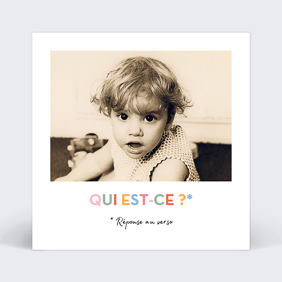 Invitation anniversaire Devinette Colorée