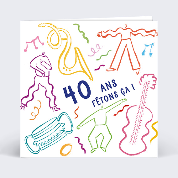 Invitation Anniversaire Adulte Jazz