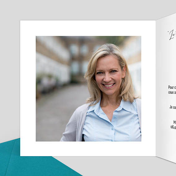 Invitation anniversaire Dorure Anniversaire Intérieur Gauche