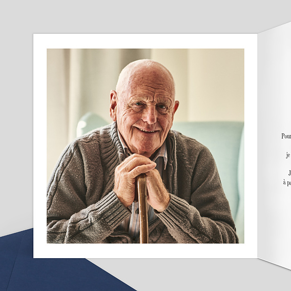 Invitation anniversaire Dorure Couronnée Intérieur Gauche