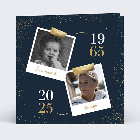 Invitation anniversaire Mémento Avec graines à planter Recto