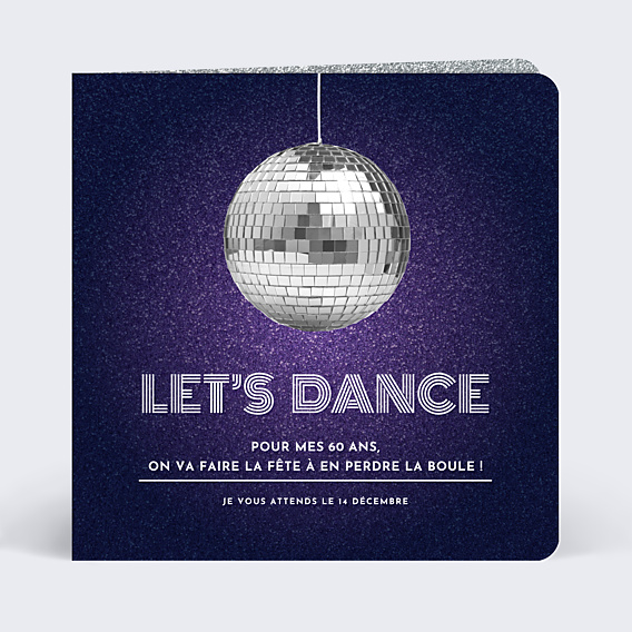 Invitation Anniversaire Adulte Boule Disco