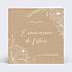Invitation Anniversaire Adulte Gravure Fleurs Kraft