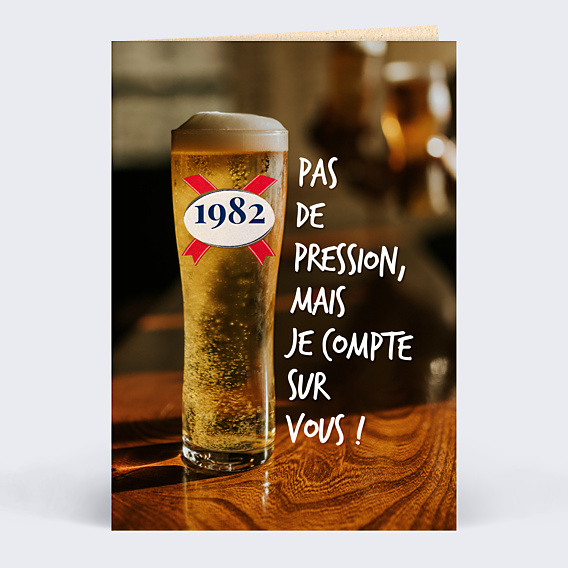 Invitation Anniversaire Adulte Bière Pression