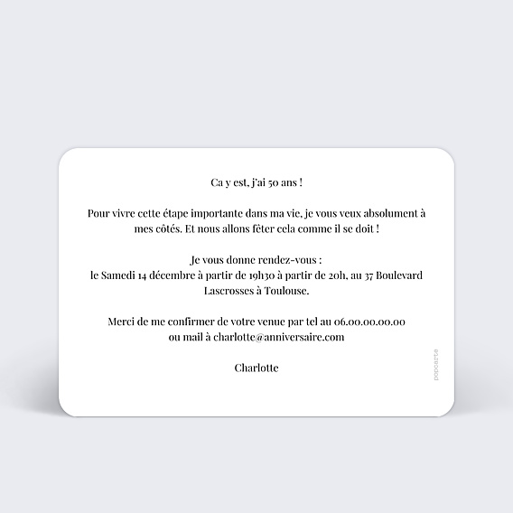 Invitation Anniversaire Adulte Tirets