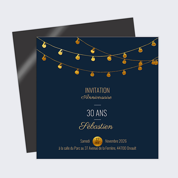 Invitation Anniversaire Adulte Guinguette simple