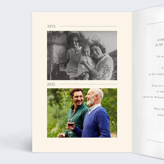 Invitation anniversaire Grand Cru Intérieur Gauche